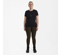 Deerhunter Lady Logo T shirt Black C48 Hunting shirt breathable cotton for M