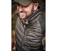 Deerhunter Moor Padded Waistcoat w. Knit Brown leaf X-Large BrownX-LargeBrown