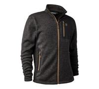 Deerhunter Sarek Knitted Jacket - Dark Grey melange XXXX-Large Black/Grey - Hunting jacket insulated weatherproof for Men