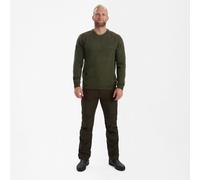 Deerhunter Sheffield Knit w. O neck Green melange XXX Large Green Hunting outd