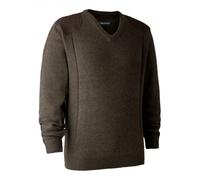 Deerhunter Sheffield Knit w. V-Neck Dark elm XXXX-Large Brown - Hunting Outdoor Gear for Men