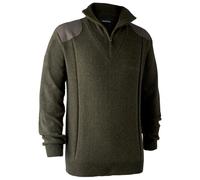 Deerhunter - Sheffield Knit with Zip Neck - Wool jumper size M, olive