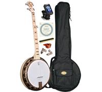 Deering Goodtime 2 5 Strings Maple Bluegrass Banjo Hardware Nickel Hardcase Instrument Alley Hard Case Rechargeable Tuner Dunlop Pick Pack - Made in the USA