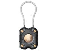 DEERLET for Airtag (1st & 2nd Gen) Holder with Wire Cable, Secure Lock AirTag Keyring,IPX7 Waterproof,360°Hard Protective Air Tag Case Holder for Apple Air Tag for Key Chain,Key Ring,Car,Luggage