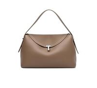 Deermisu PU Leather Handbags for Women,Commuting Crossbody Bag with Removable Shoulder Strap,Shoulder Bag Purse for Work, Khaki, One Size, Simple and Stylish