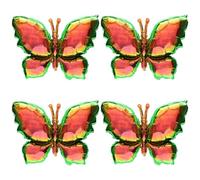 Deermon Rainbow Dark Red Crystal Iridescent Butterflies Balloon, Spring Summer Woodland Forest Themed Fairy Butterfly Balloons For Birthday Baby Shower Wedding Girl Party Decorations Supplies