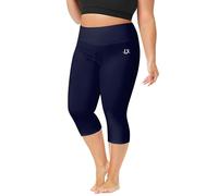 Deerose Swim Pants for Women Swim Capris High Waisted Sun Protection UPF 50+ Long Swimming Leggings Shorts, Navy Blue Plus, 5X