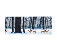 Deers Picture Desk Protector Mat, Extra Large and Durable Desk Pad with Non-Slip Backing for Home Office Use