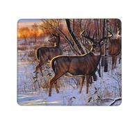 Deers Picture Enhanced Control Mouse Pad with Lock Stitch Edge Large Thick Non-Slip Desk Mat for Office Task