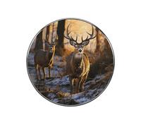 Deers Picture Fridge Magnets, Strong Flat Refrigerator Magnets for Kitchen & Office, Decorative Refrigerator Magnet for Fridge, Whiteboard, Metal Surfaces, 2 Inch