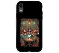 Deers Playing Poker Christmas Cards Ace Bluff Straight Case for iPhone XR