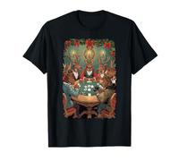 Deers Playing Poker Christmas Cards Ace Bluff Straight T-Shirt