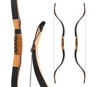 Deerseeker Archery 52" Recurve Bows Traditional Longbow Handmade Tatar Horsebow Set Ambidextrous Bow for Adults & Youth Practice Target Shooting (horsebow pro, 55lbs)