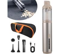 DEERTAZK Aerovac Car Vacuum,Aerovac V-15 Pro Car Vacuum,Cordless Aerovac Carvacuum,16000Pa Powerful Aerovac Car Vacuum,Multifunctional Portable Vacuum for Home, Office, Car,Keyboard (Golden)