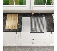 DeerValley Fireclay Ceramic Kitchen Sink Single Bowl 61x50.8x25.4cm