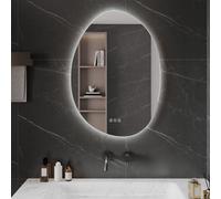 Deervalley Wall Hung Bathroom Mirror Led Lights, Demister & Bluetooth Speaker, Dimmable 3 Colour Lights, Shatterproof Glass