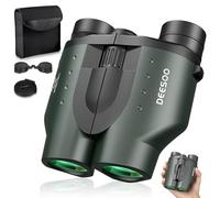 Deesoo 25x32 Compact Binoculars for Adults Kids - High Powered Lightweight Small Porro Binoculars with BAK4 Prism FMC Lens - Clear Vision for Bird Watching Cruise Ship Travel Hunting Sports (Green)