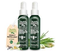Deet-free Insect & Mosquito Repellent Pack of 2 (8 oz) - Nice Smelling Insect Repellent with Lemongrass Oil Safe for Pets and Kids - Bug Spray for Mosquitoes, Gnats, Black Flies, and No-see-ums