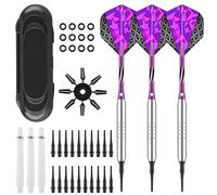 Deetenks Soft Tip Darts Set 3 Pack 18 Grams Darts Soft Tip Set Professional Darts Bar Dart Plastic Tip Darts Set for Dartboard