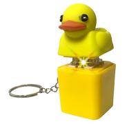 DEETREK Little yellow duck decompression toy keyboard keychain sounding duck fingertip keychain novelty quacking fingertip toy suitable for children and adults