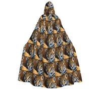 DEETTY Cute Baby Jaguar 1 Print Halloween Hooded Cloak Cosplay Carnivals | 190cm Capes Stage Performances Masquerade Themed Ball Unisex Christmas