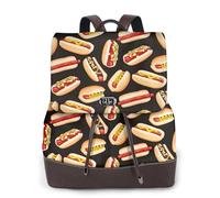 DEETTY Fun Food Hot Dogs Print Elegant Women'S Backpack Lightweight Versatile Fashion Rucksack For Travel Work