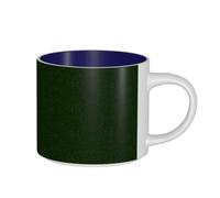 DEETTY Hunter Green Floral Petals Pattern Print Large Capacity Ceramic Mugs Coffee Tea Kitchen Dorm Outdoor Picnic Gifting Office