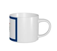 DEETTY West Virginia State Flag Print Large Capacity Ceramic Mugs Coffee Tea Kitchen Dorm Outdoor Picnic Gifting Office