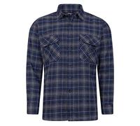 deevan Mens Long Sleeve Flannel Brushed Lumberjack Print Cotton Shirts Checked Worker Winter Tops (as8, Alpha, m, Regular, Regular, Blue)