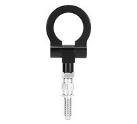 Deevayum CNC Tow Hook for 3 Series E36 E39 E46 E90 E91 E92 (Black) | Aluminum Alloy Trailer Hitch Ring, Folding Front Rear Bumper Screw-On Design, Anodized Exterior Auto Accessory, Easy Install