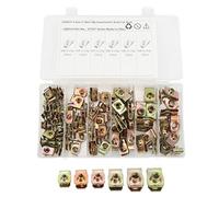 Deevayum U Nut Kit, Stainless Steel, 100 Pieces, M4 to M8 Sizes | Galvanized Finish, Automotive Clip Set, Motorcycle Repair, Fits Common Tools, Metal and Plastic Panels