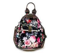 DEEVORCA Women Backpack Exquisite Ladies Shoulder Bag Fashion Print Hardware Distressed Design Hidden Anti Theft Zipper Crossbody Bag Vacation Outdoor Travel Waterproof Oxford Cloth Pink B