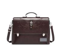 DEEVORCA Women Handbag Elegant Shoulder Bag For Ladies Elegant Butterfly Thread Embroidery Leather Handle Lady preppy Backpack Walking Holiday School Tote Bag Waterproof Genuine Leather Brown A