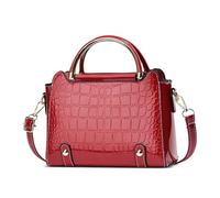 DEEVORCA Women Handbag Fashions Ladies Shoulder Bag Multiple Pockets Removable Shoulder Strap Crocodile Texture Miss Tote Bag Travel Dating Vacation Women's Messenger Bag Waterproof PU Red