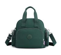 DEEVORCA Women Handbag Stylish Crossbody Bag with USB Charging Port Convertible Shoulder Bag,Backpack,Multi Pocket Large capacity Design for Travel Vacation Daily Use Waterproof Nylon Emerald Green