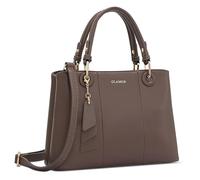 DEEVORCA Women Handbags Fashion Women Messenger Bag Practical Sling Bag with Ornament Shoulder Bag Shopping Top Handle Bag Date Handbags Travel Cross body Bag Waterproof PU Leather Brown A