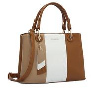 DEEVORCA Women Handbags Fashion Women Messenger Bag Practical Sling Bag with Ornament Shoulder Bag Shopping Top Handle Bag Date Handbags Travel Cross body Bag Waterproof PU Leather Brown B