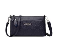 DEEVORCA Women Shoulder Bag Fashion Ladies Clutch Bag Metallic Decoration Exquisite Print Design Removable Shoulder Strap Crossbody Bag Travel Dating Party Messenger Bag Waterproof PU Blue