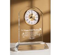DEEWISH 90th Birthday Gift Quartz Desk Clock - Elegant Home Blessing Decoration for Parents, Grandparents, Friends, Mom, Dad, Happy 90 years Birthday Decoration For Women Men