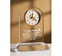 DEEWISH General Birthday Gift Quartz Desk Clock - Elegant Home Blessing Decoration for Parents, Grandparents, Friends, Mom, Dad, Happy Birthday Decoration For Women Men