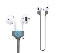 Deexeen Compatible for Magnetic Anti-lost Strap AirPods 1 2 Pro Accessory - Colorful Soft Sport String Tether Lanyard, Running Silicone Wire Cable Connector, Silica Gel Neck Rope Cord - Grey