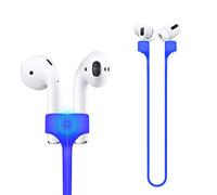 Deexeen Compatible for Magnetic Anti-lost Strap AirPods 1 2 Pro Accessory - Colorful Soft Sport String Tether Lanyard, Running Silicone Wire Cable Connector, Silica Gel Neck Rope Cord - Blue