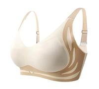 Deeynee Seamless Push-Up Bra, Powerful, with Lifting Effect and Anti-Sagging Function, cream, L