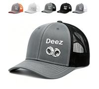 Deez Nuts Funny Embroidered Hat, Classic Trucker Cap, Breathable Mesh Back Adjustable Snapback Baseball Hat Unisex for Daily Party Wear