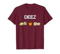 Deez Nuts Funny Nut T-Shirt T-Shirt, Men, Burgundy, Large