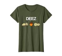 Deez Nuts Funny Nut T-Shirt T-Shirt, Women, Olive Green, Small