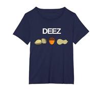 Deez Nuts Funny Nut T-Shirt T-Shirt, Women's Plus, Navy Blue, 2X