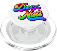Deez Nuts Vintage Retro 1970s Look Rainbow Pride LGBTQIA+ PopSockets PopGrip for MagSafe