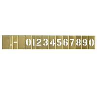 Deezio 3 Inch Brass Number Stencils, Numbers and Punctuations Stencil Kit - 15 Piece Set