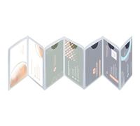 DEEZOMO Plastic Wallet Insert for Credit Card Set of 2, Men Wallets Trifold Vinyl Credit Card Sleeves Holder (Accordion 7 Page)